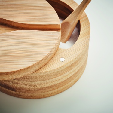 Logo trade promotional items image of: Salt and pepper bamboo box