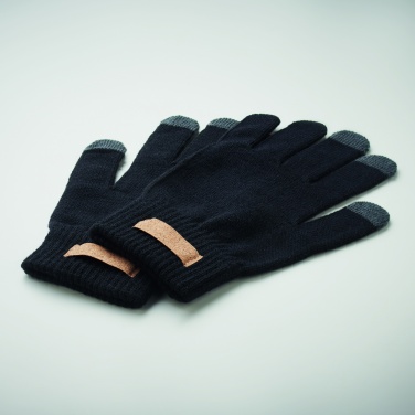 Logo trade business gifts image of: RPET tactile gloves