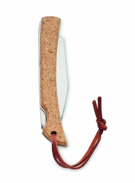 Logo trade business gifts image of: Foldable knife with cork