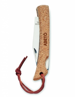 Logo trade promotional product photo of: Foldable knife with cork