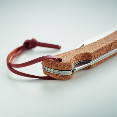 Logo trade promotional items image of: Foldable knife with cork