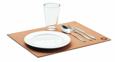 Logo trade promotional giveaways image of: Placemat in cork