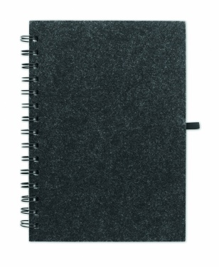 Logo trade promotional items picture of: A5 RPET felt cover notebook