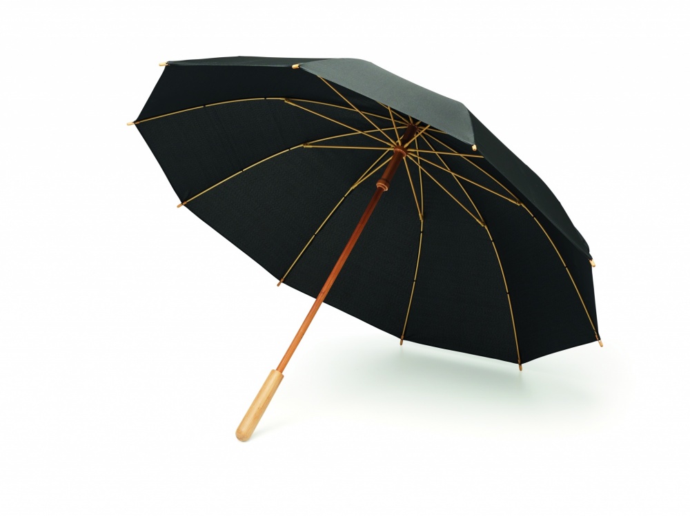 Logo trade promotional gift photo of: 23,5 inch RPET/bamboo umbrella