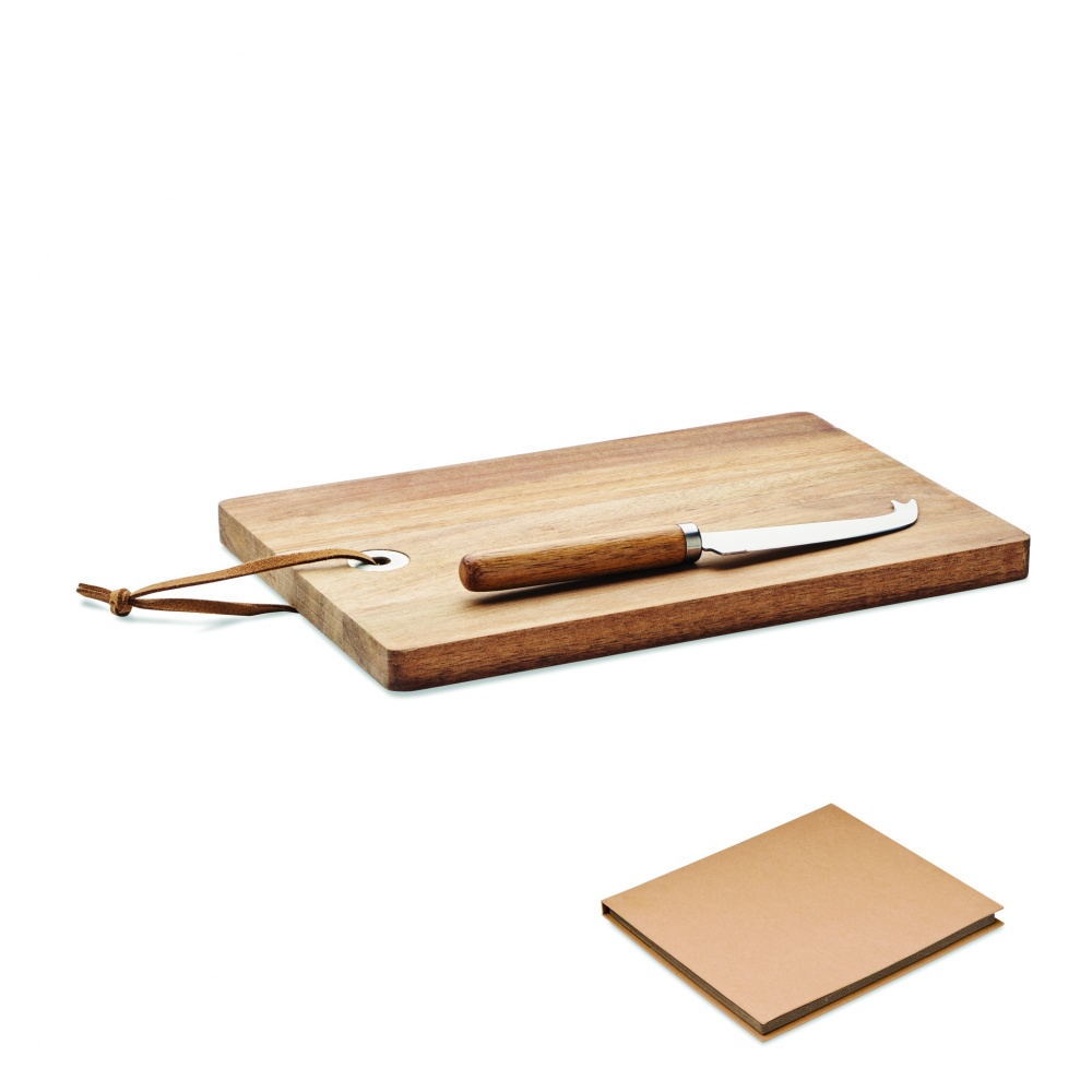 Logo trade corporate gift photo of: Acacia wood cheese board set Hannover