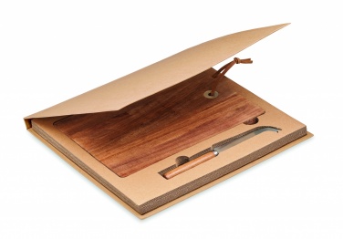 Logotrade advertising products photo of: Acacia wood cheese board set Hannover