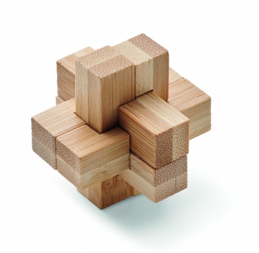 Logo trade corporate gifts picture of: Bamboo brain teaser puzzle