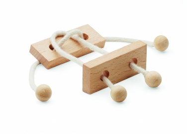 Logo trade promotional giveaways picture of: Wooden brain teaser rectangle