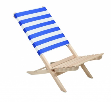 Logo trade promotional giveaways picture of: Foldable wooden beach chair