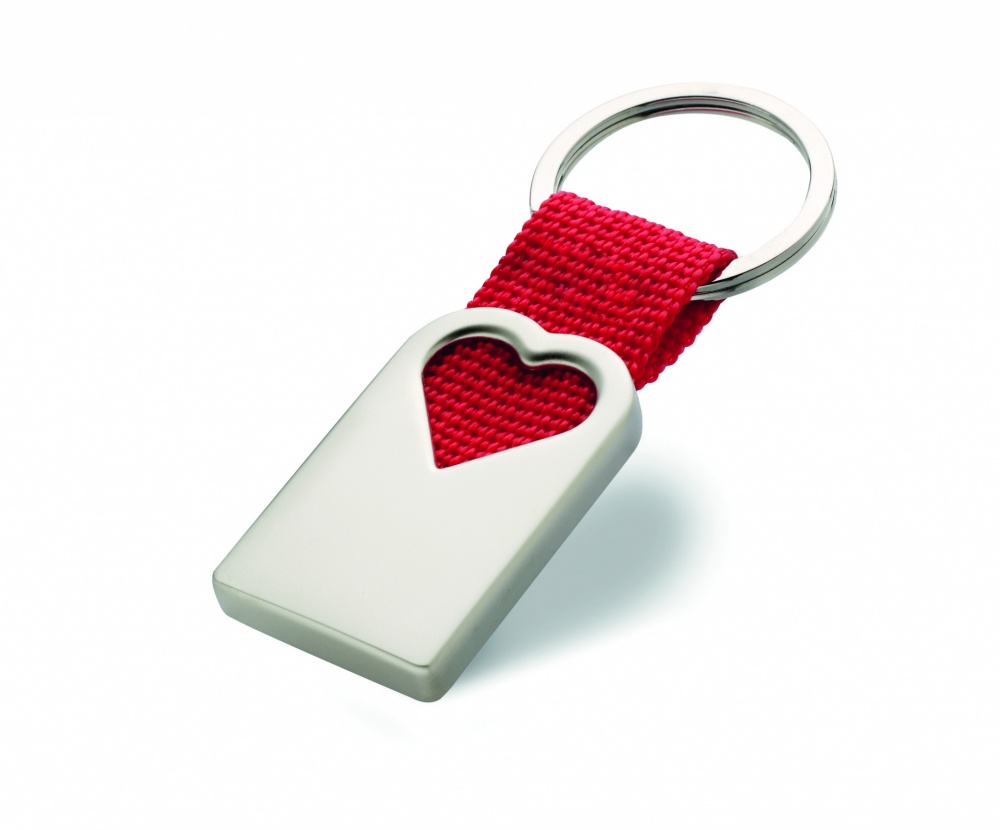 Logo trade advertising products picture of: Heart metal key ring Kemi