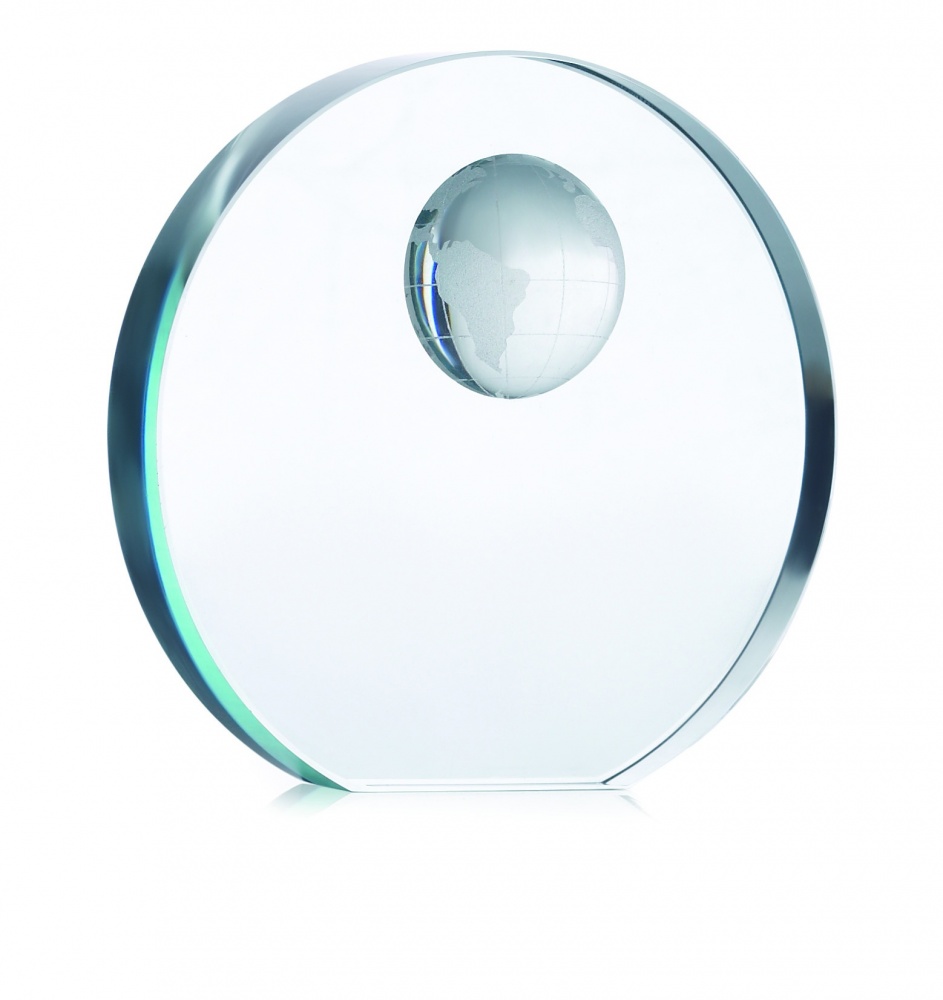 Logo trade corporate gift photo of: Globe glass trophy