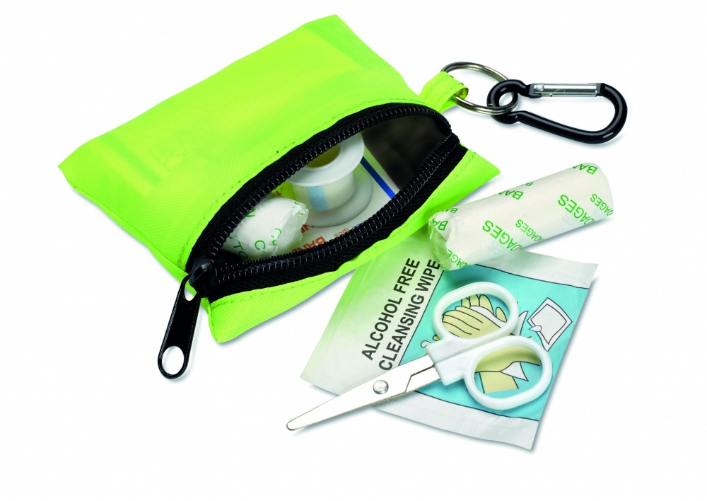 Logotrade promotional item picture of: First aid kit w/ carabiner