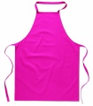 Kitchen apron in cotton, Fuchsia