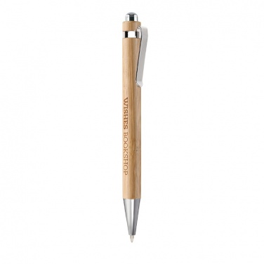 Logo trade promotional gifts picture of: Bamboo automatic ball pen