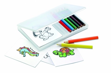 Logo trade promotional giveaways image of: Wooden pencil colouring set