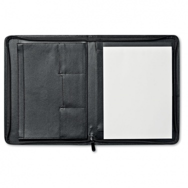 Logo trade promotional giveaways image of: A4 leather conference folder