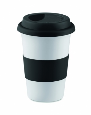 Logo trade promotional products picture of: Ceramic mug w/ lid and sleeve