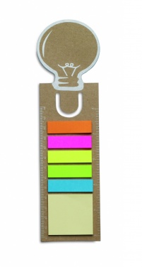 Logo trade promotional items image of: Bookmark with sticky memo pad