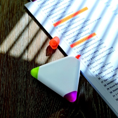 Logo trade promotional merchandise image of: Triangular highlighter