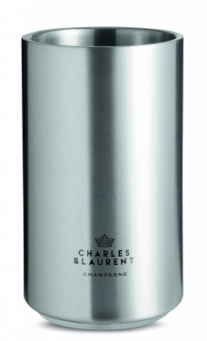 Logo trade corporate gifts image of: Stainless steel bottle cooler