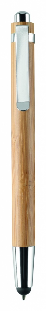 Logo trade promotional items image of: Ball pen in ABS and bamboo