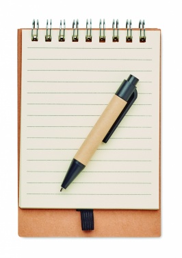 Logo trade business gift photo of: Notepad with pen and memo pad