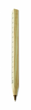 Logo trade promotional item photo of: Wooden ruler pen