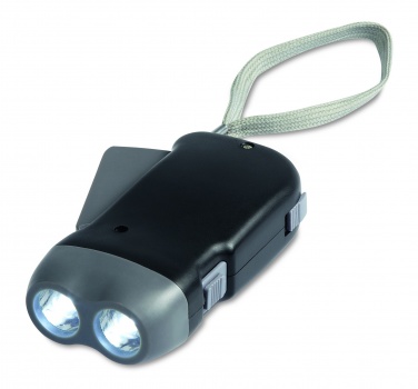 Logo trade promotional giveaways image of: 2 LED dynamo torch