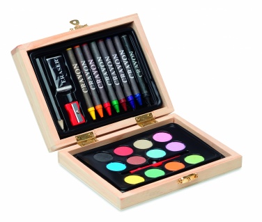 Logo trade corporate gifts picture of: Painting set in wooden box