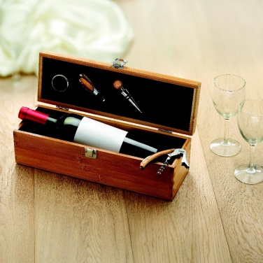 Logotrade promotional product picture of: Wine set in bamboo box