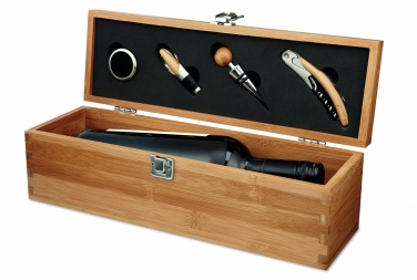 Logotrade corporate gifts photo of: Wine set in bamboo box