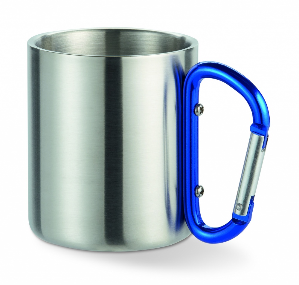 Logo trade promotional merchandise picture of: Metal mug & carabiner handle