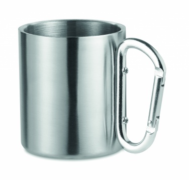 Logo trade corporate gifts image of: Metal mug & carabiner handle