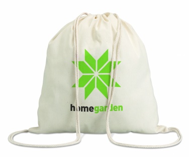 Logo trade promotional item photo of: 100gr/m² cotton drawstring bag