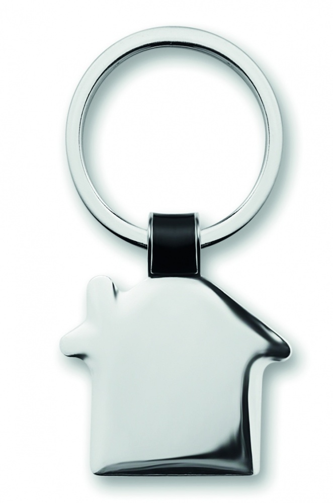 Logo trade promotional item photo of: House shaped key ring Riga