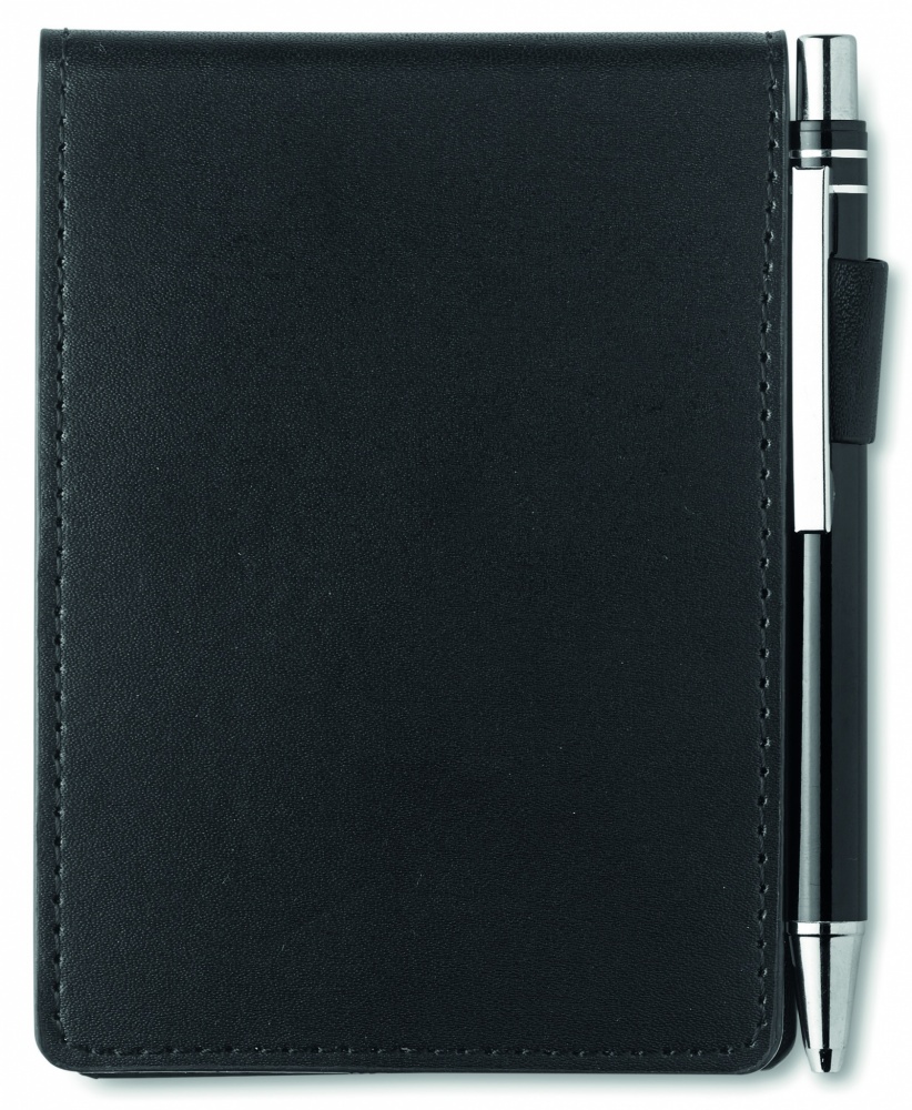 Logo trade advertising products picture of: A7 notepad in PU pouch w/pen