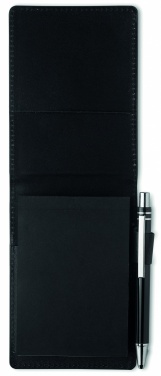 Logo trade business gifts image of: A7 notepad in PU pouch w/pen