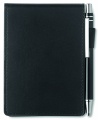 A7 notepad in PU pouch w/pen, Black