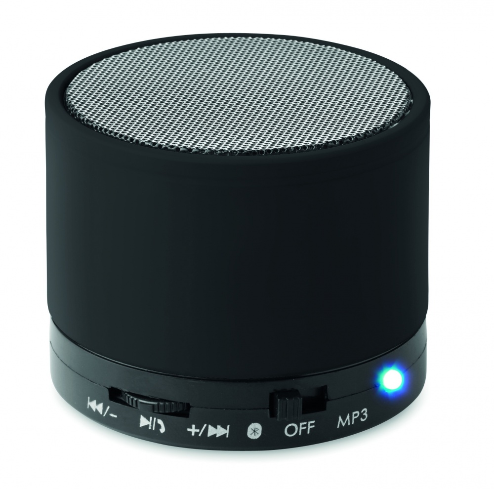 Logo trade promotional items image of: Round wireless speaker