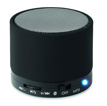 Logo trade corporate gifts image of: Round wireless speaker