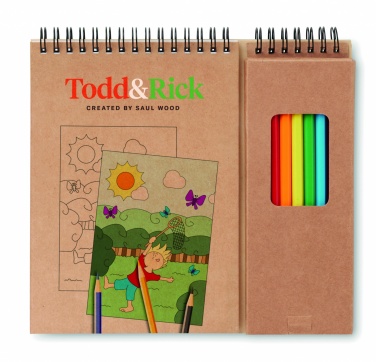 Logotrade promotional product picture of: Colouring set with notepad