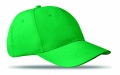 6 panels baseball cap, Green