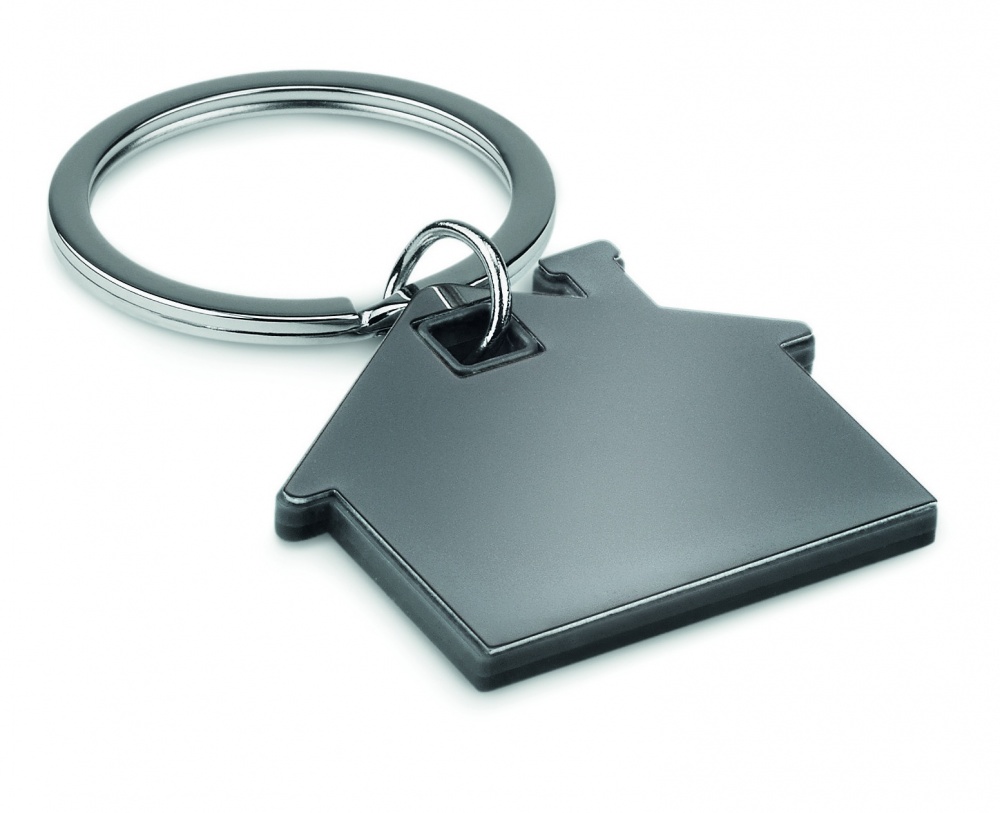 Logotrade promotional gift image of: House shape plastic key ring