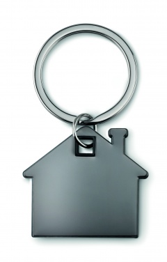 Logotrade corporate gifts photo of: House shape plastic key ring Rezekne