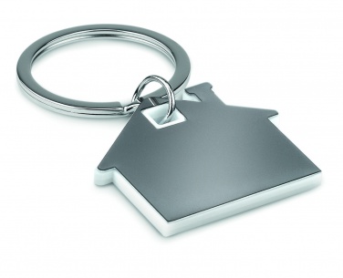 Logo trade promotional gifts picture of: House shape plastic key ring Rezekne