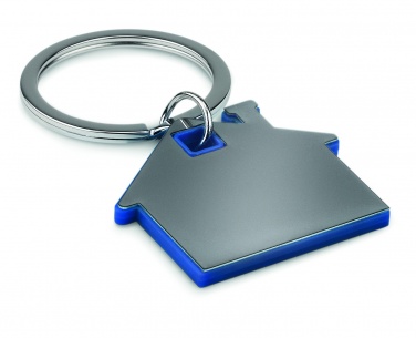 Logo trade corporate gift photo of: House shape plastic key ring Rezekne