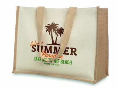 Logo trade advertising products image of: Jute and canvas shopping bag