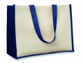 Jute and canvas shopping bag, Blue