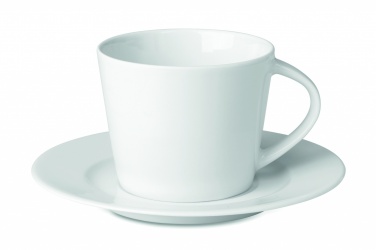 Logo trade promotional giveaways image of: Cappuccino cup and saucer