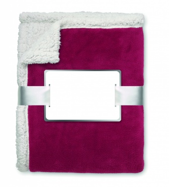 Logo trade promotional merchandise image of: Blanket coral fleece/ sherpa